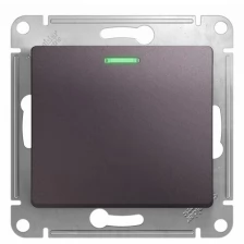 Переключатель SCHNEIDER ELECTRIC 1-клавишный с подсветкой, сх.6а, 10AX SE Glossa Сиреневый туман