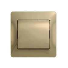 SE Glossa Титан Выключатель 1-клавишный, сх.1, 10АХ (в сборе с рамкой) GSL000412