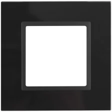 ЭРА 14-5101-05 ЭРА Рамка на 1 пост, стекло, Эра Elegance, чёрный+антр (10/50/1500)