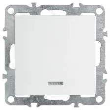 Выключатель 1-клавишный c индикатором (механизм), серия Эрна, PSW10-9101-01, белый