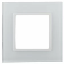 ЭРА 14-5101-01 ЭРА Рамка на 1 пост, стекло, Эра Elegance, белый+бел (10/50/1800)