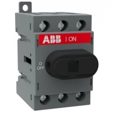ABB OT40F3 Рубильник 3-х полюсный до 40А на DIN-рейку и монтажную плату 1SCA104902R1001