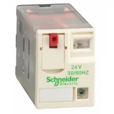 Промежуточное реле 2 ПК со светодиодом (=24B AC) Schneider Electric, RXM2AB2B7