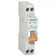 Дифференциальный автоматический выключатель Schneider Electric Домовой АД63 К 2P 20А 30мА класс AC