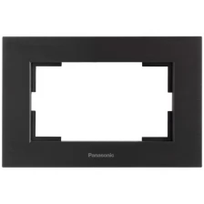 Рамка Panasonic Karre Plus Wktf08093ab-ru 2x горизонтальный монтаж металл черный (упак.:1шт) Wktf080