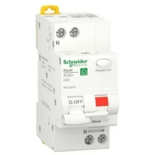 Автоматический выключатель дифференциального тока SCHNEIDER ELECTRIC Resi 9 1P+N 16 А АC 30 мА R9D25616