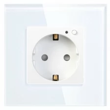 HIPER Smart wall socket/Умная 03/03встраиваемая розетка/1 модуль/Wi-Fi/AC 100-250В/10А/50-60 Гц/2500Вт IOT OUTLET W01
