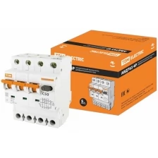 Автоматический Выключатель Дифференциального тока селективного типа АВДТ 63S 4P(3P+N) C50 300мА 6кА тип АС TDM (Цена за: 1 шт.)