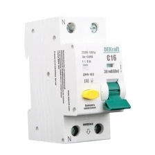 Выключатель автоматический дифференциального тока АВДТ 1Р+N 16А 30мА тип AC С ДИФ-103 6кА SchE 16204DEK (1 шт)