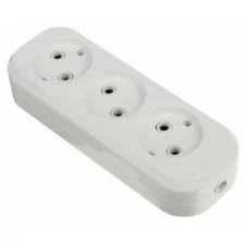 Power Socket / Розетка-колодка 3 поста наружная без заземления ABS-пластик UNIVersal E203