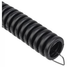 Труба гофрированная REXANT из ПНД с зондом, черная 20 мм, (бухта 100 м/уп.)