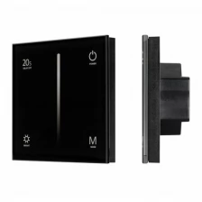 034780 Панель SMART-P6-DIM-G-IN Black (12-24V, 4x3A, Sens, 2.4G) (Arlight, IP20 Пластик)