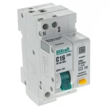 Дифференциальный автоматический выключатель 1Р+N 16А 30мА тип AC, 4,5кА, (хар-ка C) DEKraft Schneider Electric, 16003DEK