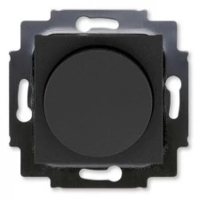 Светорегулятор (диммер) Levit скрытой установки поворотно-нажимной 60-600Вт R антрацит / дымчатый чёрный 2CHH942247A6063 ABB