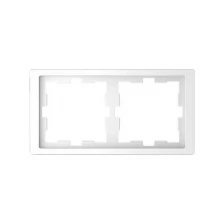 Рамка для розеток и выключателей 2 поста Merten D-Life скрытой установки белый лотос MTN4020-6535 SE