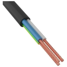 Провод соединительный ПВС 3x1,5 мм², белый, длина 5 метров, ГОСТ 7399-97 REXANT