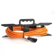 Удлинитель-шнур на рамке 1-местный б/з Stekker, HM02-02-10, 10м, 2*0,75, серия Home, оранжевый