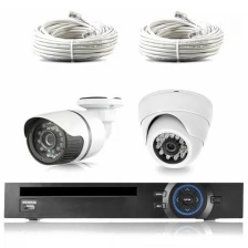 Комплект видеонаблюдения IP Ps-Link KIT-B502IP 1 камера для помещения 1 для улицы 5Мп
