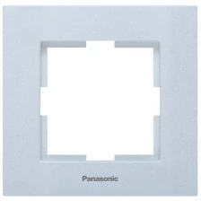 Рамка Panasonic Karre Plus (WKTF08013AS-RU) декоративная 1x металл серебро (упак.:1шт)