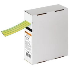 Термоусаживаемая трубка ТУТнг 20/10 желто-зеленая в коробке (10 м/упак) TDM (Цена за: 1 упак)