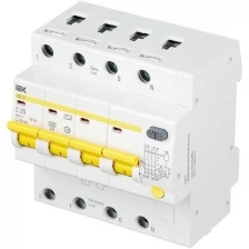 Выключатель автоматический дифференциального тока АД-14 10А 4П C 30мА 4,5кА MAD10-4-010-C-030 IEK