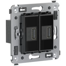 DKC Avanti Черный квадрат Зарядное устройство USB