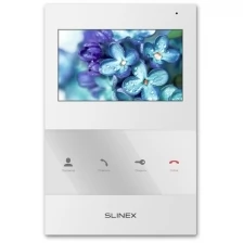 Видеодомофон Slinex SQ-04 цветной, настенный, 4.3" TFT LCD дисплей 16:9, 480×272, до 2-х вызывных панелей, сенсорные кнопки, белый