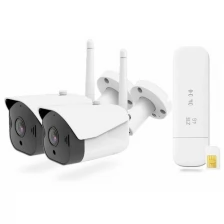 Комплект видеонаблюдения 4G мобильный 2Мп Ps-Link C2TB2-4G на 2 уличные 2Мп камеры