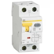 Дифференциальный автомат IEK 2п (1P+N) B 16А 10мА тип A 6кА АВДТ-32, MAD22-5-016-B-10