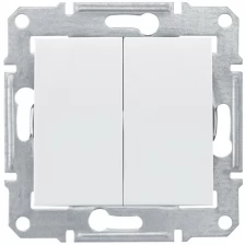 Sedna Выключатель двухклавишный IP44 в рамку белый | код. SDN0300421 | Schneider Electric ( 1шт. )