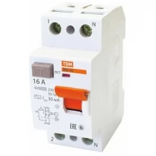 Устройство защитного отключения TDM Electric, ВД1-63, 2 полюса, 40 А, 30 мА, sq0203-0013