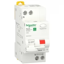 Schneider Electric Выключатель автоматический дифференциального тока (ДИФ) RESI9 1P+N С 16А 6000А 30мА тип A SchE R9D55616