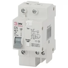 ЭРА SIMPLE-mod-30 ЭРА SIMPLE Автоматический выключатель дифференциального тока 1P+N 20А 30мА тип АС х-ка