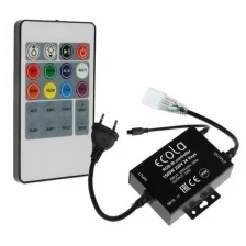 Ecola LED strip 220V RGB IR контроллер (IP20) 1000W 4,5A для ленты 220V 14x7 IP68 с инфракрасным пультом CR141KESB
