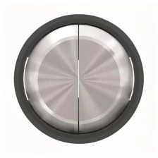 ABB SKY Moon Клавиша для 2-клавишных выключателей/переключателей/кнопок, кольцо "чёрное стекло"