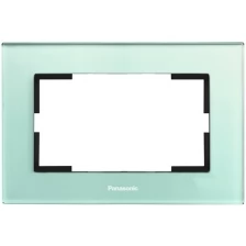 Рамка Panasonic Karre Plus (WKTF08093GB-RU) 2x гориз.мон. стекло зеленый (упак.:1шт)