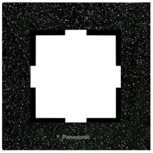 Рамка Panasonic Karre Plus (WKTF08013CB-RU) декоративная 1x камень черный кварц (упак.:1шт)
