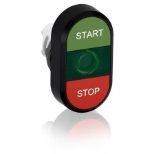 ABB MPD4-11G Кнопка двойная с текстом START/STOP (зеленая/красная) зеленая линза