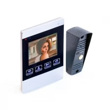 Видеодомофон с диагональю 4 - HDcom S-406 (white) с записью по датчику, домофон, видеодомофон для дома и для квартиры