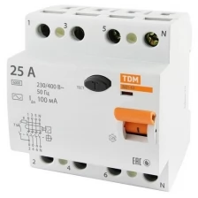 УЗО TDM Electric ВД1-63 4Р 25 А 100 мА 4.5 кА AC SQ0203-0029