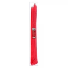 Хомут нейлоновый тундра krep, для стяжки, 4.8х400 мм, цвет красный, в упаковке 100 шт.