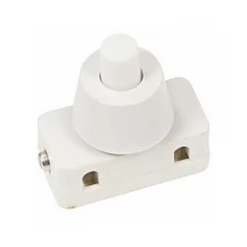 Выключатель-кнопка для лампы Rexant ON-OFF белая (250В 2А (2с)) {36-3012} 1 шт