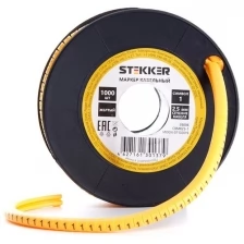 Кабель-маркер "1" для провода сеч.4мм , желтый, CBMR40-1 (500шт в упак)