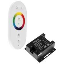Контроллер Ecola, для RGB ленты, 12 В, 288 Вт, 24 А, сенсорный белый радиопульт