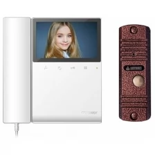 Комплект видеодомофона и вызывной панели COMMAX CDV-43K2 (Белый) / AVC 305