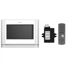 Комплект видеодомофона и вызывной панели COMMAX CDV-704MA (Белый) / AVC 305 (Серебро) + Модуль XL Для цифрового подъездного домофона
