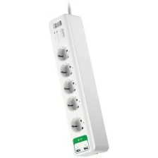 APC Essential SurgeArrest 5 outlets with 5V, 2.4A 2 port USB Charger 230V Russia