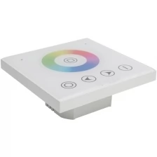 Контроллер для управления светодиодными RGB лентами с белой многоцветной сенсорной панелью. Пульт дистанционного управления