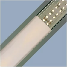 Алюминиевый глубокий профиль для установки светодиодной ленты с матовым белым рассеивателем Apeyron 08-09. Профиль для врезного монтажа LED ленты шириной до 12 мм / серебро / 1000х16х12 мм / IP44 / 2 заглушки