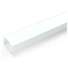 Профиль алюминиевый "Линии света" накладной, белый, CAB257 с матовым экраном, 2 заглушками, 4 крепежами в комплекте